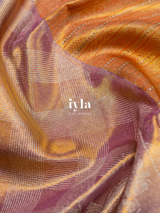 The Timeless Weave Kanjeevaram in Bright Orange