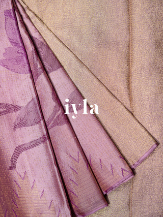 The Trumpet Lily Kanjeevaram in Lavender