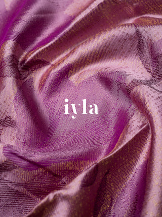 The Trumpet Lily Kanjeevaram in Lavender