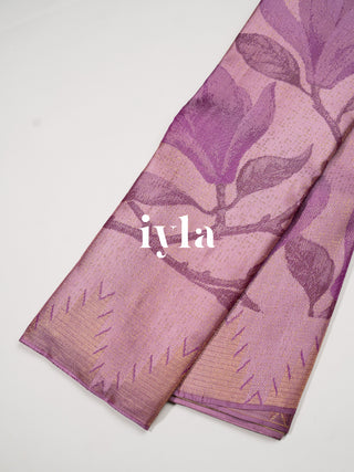 The Trumpet Lily Kanjeevaram in Lavender