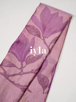 The Trumpet Lily Kanjeevaram in Lavender