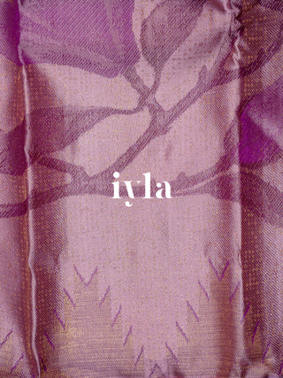 The Trumpet Lily Kanjeevaram in Lavender