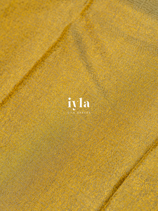 The Trumpet Lily Kanjeevaram in Gold Beige