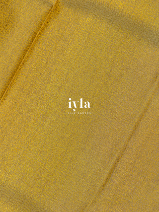 The Trumpet Lily Kanjeevaram in Gold Beige