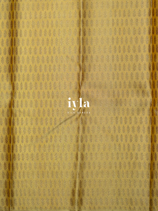 The Trumpet Lily Kanjeevaram in Gold Beige