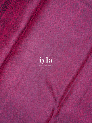The Bridgerton Inspired Lotus Kanjeevaram in Deep Orchid