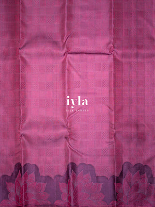 The Bridgerton Inspired Lotus Kanjeevaram in Deep Orchid