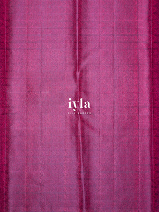 The Bridgerton Inspired Lotus Kanjeevaram in Deep Orchid