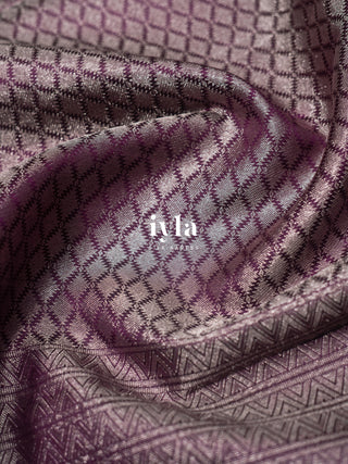 The Whimsical Peacock Dream Kanjeevaram in Purple Chroma