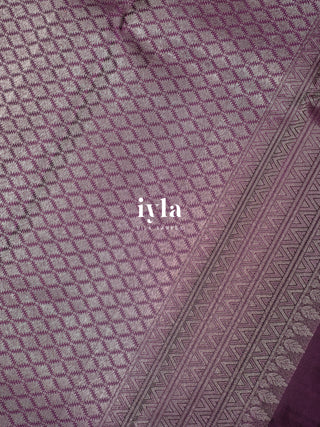 The Whimsical Peacock Dream Kanjeevaram in Purple Chroma