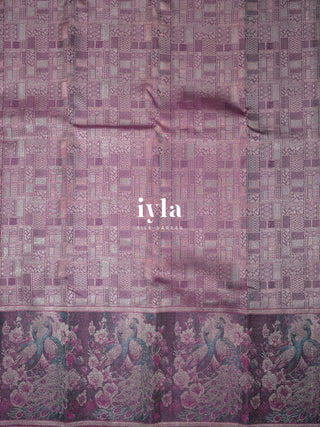 The Whimsical Peacock Dream Kanjeevaram in Purple Chroma