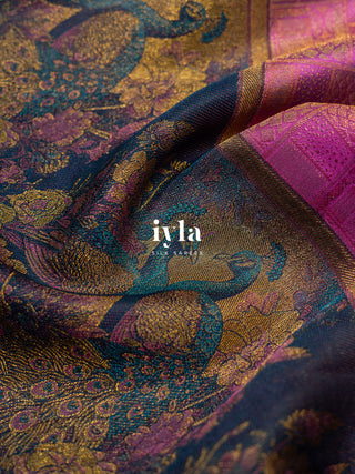 Pre-Order | The Whimsical Peacock Dream Kanjeevaram in Bright Pink