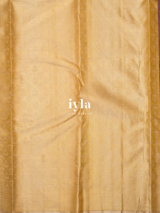 The Winter Wonderland Blooms Kanjeevaram in Dark Beige