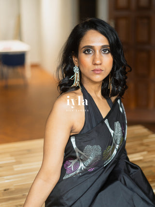 The Black Wish Tree Kanjeevaram in Couture Palette