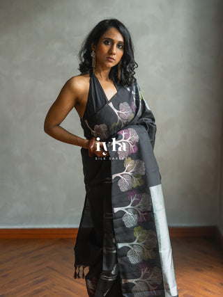 The Black Wish Tree Kanjeevaram in Couture Palette