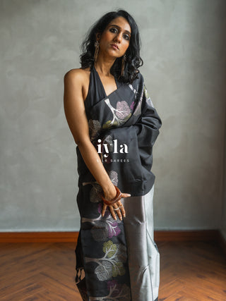 The Black Wish Tree Kanjeevaram in Couture Palette