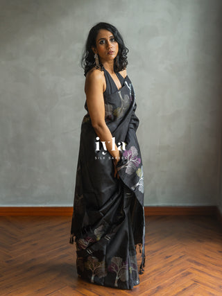 The Black Wish Tree Kanjeevaram in Couture Palette