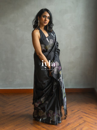 The Black Wish Tree Kanjeevaram in Couture Palette