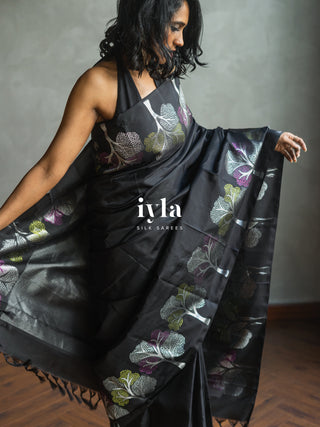 The Black Wish Tree Kanjeevaram in Couture Palette