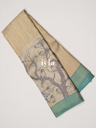 The Off-white Wings of Night Kanjeevaram