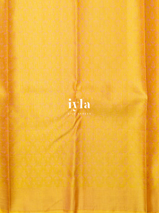 The Wonderland Dreamscape Bloom Kanjeevaram in Butter Yellow
