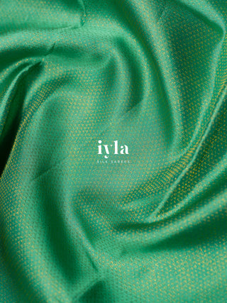 The Wood Anemone Kanjeevaram in Pastel Green