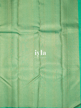 The Wood Anemone Kanjeevaram in Pastel Green