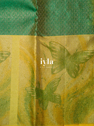 The Wings of Hope Kanjeevaram in Forest Green