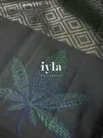 Load image into Gallery viewer, The Pebble Grey Kanjeevaram with Japanese Maple Leaf
