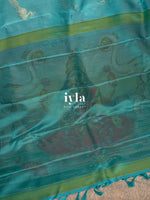 Load image into Gallery viewer, The Tiffany Blue Dual Pallu Mahalakshmi - Peacock Kanjeevaram
