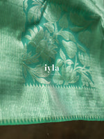 Load image into Gallery viewer, The Women Portrait Painting Kanjeevaram in Sea Foam Green

